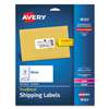 AVERY-DENNISON Shipping Labels with TrueBlock Technology, Inkjet, 2 x 4, White, 100/Pack