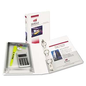 AVERY-DENNISON Mini Protect & Store View Binder w/Round Rings, 8 1/2 x 5 1/2, 1" Cap, White