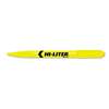 AVERY-DENNISON Pen Style Highlighter, Chisel Tip, Fluorescent Yellow Ink, Dozen