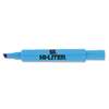 AVERY-DENNISON Desk Style Highlighter, Chisel Tip, Fluorescent Blue Ink, Dozen