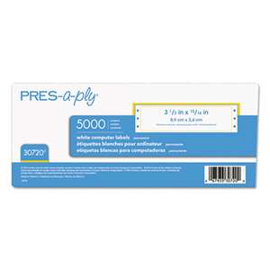 AVERY-DENNISON Dot Matrix Printer White Address Labels, 15/16 x 3 1/2, White, 5000/Box