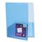 AVERY-DENNISON Plastic Two-Pocket Folder, 20-Sheet Capacity, Translucent Blue