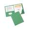 AVERY-DENNISON Two-Pocket Folder, Prong Fastener, Letter, 1/2" Capacity, Green, 25/Box