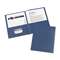 AVERY-DENNISON Two-Pocket Folder, 20-Sheet Capacity, Dark Blue, 25/Box