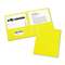 AVERY-DENNISON Two-Pocket Folder, 20-Sheet Capacity, Yellow, 25/Box