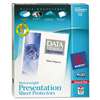 AVERY-DENNISON Top-Load Poly Sheet Protectors, Heavy Gauge, Letter, Diamond Clear, 100/Box