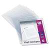 AVERY-DENNISON Top-Load Clear Vinyl Envelopes w/Thumb Notch, 8 1/2 x 11, Clear, 10/Pack