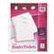 AVERY-DENNISON Binder Pockets, 3-Hole Punched, 9 1/4 x 11, Clear, 5/Pack