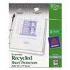 AVERY-DENNISON Top-Load Recycled Polypropylene Sheet Protector, Clear, 100/Box