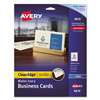 AVERY-DENNISON True Print Clean Edge Business Cards, Inkjet, 2 x 3 1/2, Ivory, 200/Pack