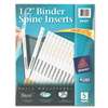 AVERY-DENNISON Binder Spine Inserts, 1/2" Spine Width, 16 Inserts/Sheet, 5 Sheets/Pack
