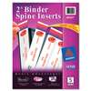AVERY-DENNISON Binder Spine Inserts, 2" Spine Width, 4 Inserts/Sheet, 5 Sheets/Pack