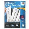 AVERY-DENNISON Binder Spine Inserts, 3" Spine Width, 3 Inserts/Sheet, 5 Sheets/Pack
