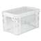 ADVANTUS CORPORATION Super Stacker Storage Boxes, Hold 500 4 x 6 Cards, Plastic, Clear