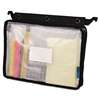 ADVANTUS CORPORATION Expanding Zipper Pouch, 13 x 9 1/4, Clear/Black