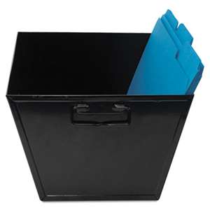 ADVANTUS CORPORATION Steel File and Storage Bin, Legal, 15 1/4 x 11 1/4 x 7 1/4, Black