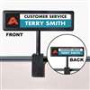 ADVANTUS CORPORATION People Pointer Cubicle Sign, Plastic, 9 x 2 1/2, Black