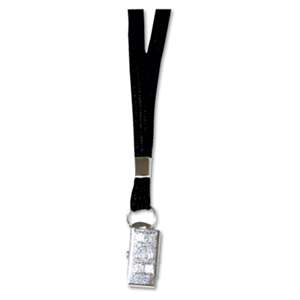 ADVANTUS CORPORATION Deluxe Lanyards, Clip Style, 36" Long, Black, 24/Box