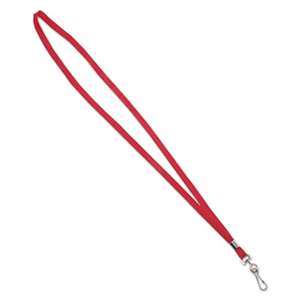 ADVANTUS CORPORATION Deluxe Lanyards, J-Hook Style, 36" Long, Red, 24/Box