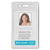 ADVANTUS CORPORATION Proximity ID Badge Holder, Vertical, 2 3/8w x 3 3/8h, Clear, 50/Pack