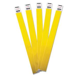 ADVANTUS CORPORATION Crowd Management Wristbands, Sequentially Numbered, 10 x 3/4, Yellow, 500/Pack