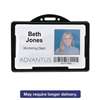 ADVANTUS CORPORATION Horizontal ID Card Holders, 3 3/8 x 2 1/8, Black, 25 per Pack