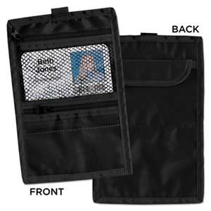ADVANTUS CORPORATION Travel ID/Document Holder, Hold 4 1/4 x 2 1/4 Cards, Black Nylon, 5/Pack