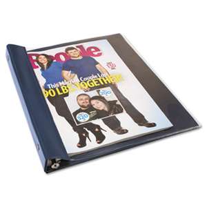 ADVANTUS CORPORATION Catalog/Magazine Binder, 11 x 9 1/2, Clear Front, Navy Blue Back