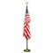 ADVANTUS CORPORATION Deluxe 3 ft x 5 ft U.S. Flag, 8 ft Oak Staff, 2" Gold Fringe, 7" Goldtone Eagle