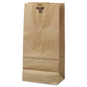 GENERAL SUPPLY #10 Paper Grocery Bag, 35lb Kraft, Standard 6 5/16 x 4 3/16 x 13 3/8, 500 bags