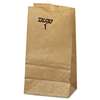 GENERAL SUPPLY #1 Paper Grocery Bag, 30lb Kraft, Standard 3 1/2 x 7 3/8 x 6 7/8, 500 bags