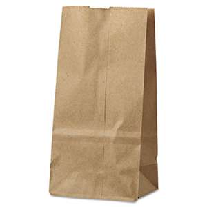 GENERAL SUPPLY #2 Paper Grocery Bag, 30lb Kraft, Standard 4 5/16 x 2 7/16 x 7 7/8, 500 bags