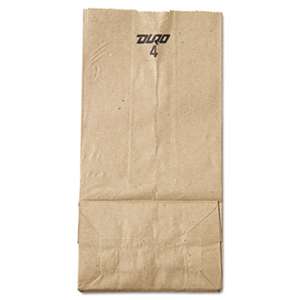 GENERAL SUPPLY #4 Paper Grocery Bag, 30lb Kraft, Standard 5 x 3 1/3 x 9 3/4, 500 bags