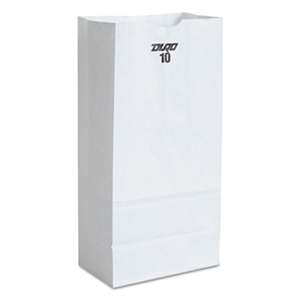 GENERAL SUPPLY #10 Paper Grocery Bag, 35lb White, Standard 6 5/16 x 4 3/16 x 13 3/8, 500 bags