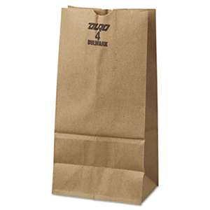 GENERAL SUPPLY #4 Paper Grocery Bag, 50lb Kraft, Extra-Heavy-Duty 5 x 3 1/3 x 9 3/4, 500 bags