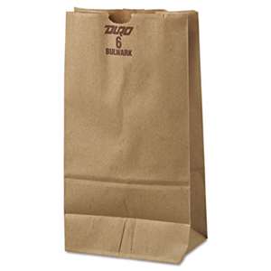 GENERAL SUPPLY #6 Paper Grocery Bag, 50lb Kraft, Extra-Heavy-Duty 6 x 3 5/8 x 11 1/16, 500 bags