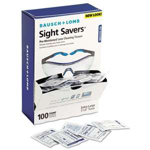 Bausch & Lomb 8574GM Sight Savers Premoistened Lens Cleaning Tissues, 100 Tissues/Box