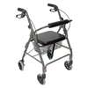 BRIGGS HEALTHCARE Ultra Lightweight Rollator, Titanium, Aluminum, Adjustable