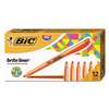 BIC CORP. Brite Liner Highlighter, Chisel Tip, Fluorescent Orange, Dozen