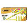 BIC CORP. Brite Liner Highlighter, Chisel Tip, Fluorescent Yellow, Dozen