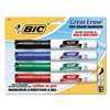 BIC CORP. Great Erase Grip Chisel Tip Dry Erase Marker, Assorted, 4/Set