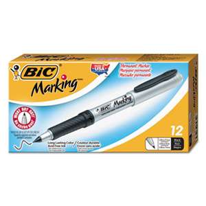 BIC CORP. Marking Ultra-Fine Tip Permanent Marker, Tuxedo Black, Dozen