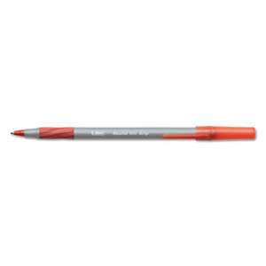 BIC CORP. Round Stic Grip Xtra Comfort Ballpoint Pen, Red Ink, .8mm, Fine, Dozen