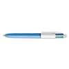 BIC CORP. 4-Color Retractable Ballpoint Pen, Assorted Ink, Blue Barrel, 1mm, Medium