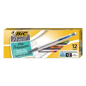 BIC CORP. Xtra-Precision Mechanical Pencil, .5mm, Clear, Dozen