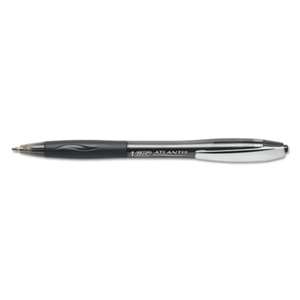 BIC CORP. Atlantis Original Retractable Ballpoint Pen, Black Ink, Medium, 1mm, Dozen