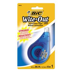 BIC CORP. Wite-Out EZ Correct Correction Tape, Non-Refillable, 1/6" x 472"