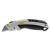 STANLEY BOSTITCH Curved Quick-Change Utility Knife, Stainless Steel Retractable Blade, 3 Blades