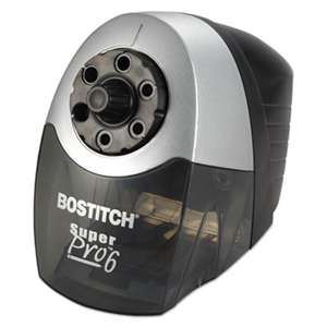 STANLEY BOSTITCH Super Pro 6 Commercial Electric Pencil Sharpener, Gray/Black