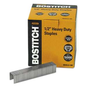 STANLEY BOSTITCH Heavy-Duty Premium Staples, 1/2" Leg Length, 5000/Box